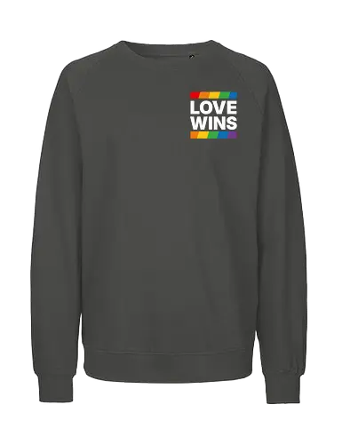 LOVE WINS - Pocket - weiß - Fairtrade Sweatshirt