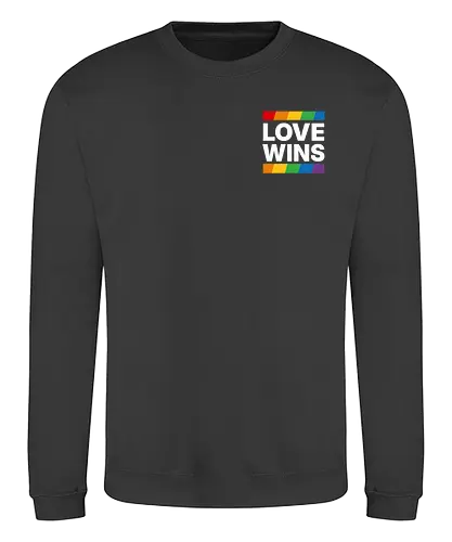 LOVE WINS - Pocket - weiß - Sweatshirt