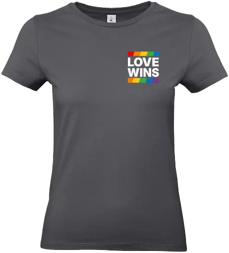 LOVE WINS - Pocket - weiß - Standard T-Shirt (Frauen)