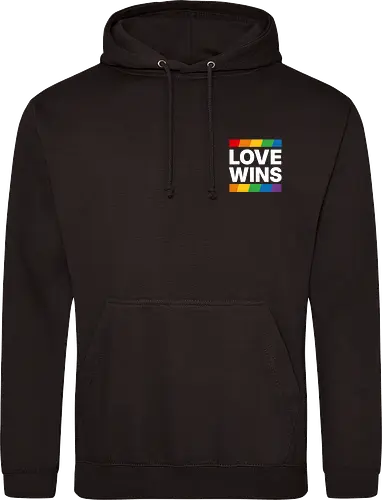 LOVE WINS - Pocket - weiß - Standard Hoodie