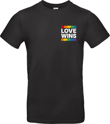 LOVE WINS - Pocket - weiß - Standard T-Shirt