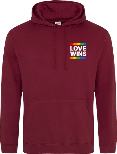 LOVE WINS - Pocket - weiß - Standard Hoodie
