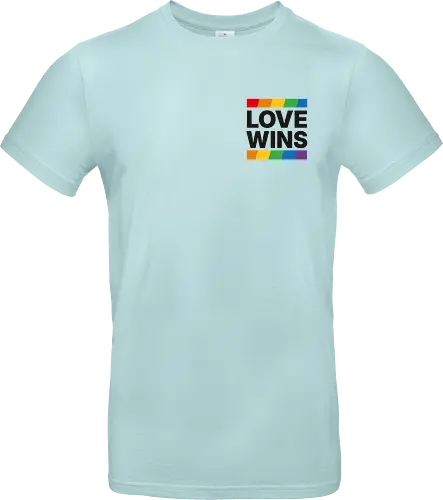 LOVE WINS - Pocket - schwarz - Standard T-Shirt