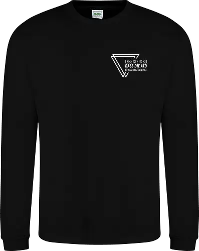 Lebe stets so... - Pocket - weiß - Sweatshirt