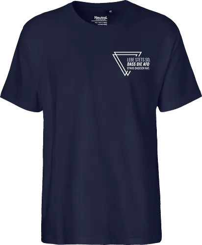 Lebe stets so... - Pocket - weiß - Fairtrade T-Shirt