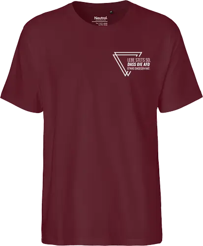 Lebe stets so... - Pocket - weiß - Fairtrade T-Shirt