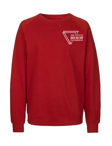 Lebe stets so... - Pocket - weiß - Fairtrade Sweatshirt