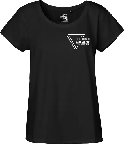 Lebe stets so... - Pocket - weiß - Fairtrade Girl Shirt
