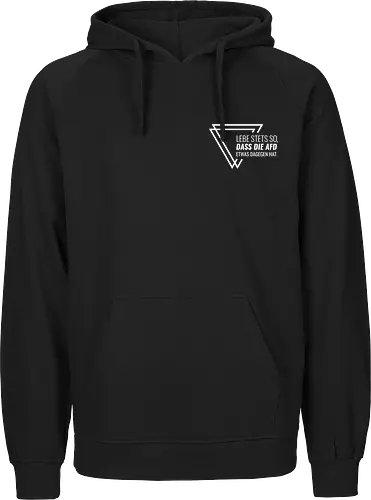 Lebe stets so... - Pocket - weiß - Fairtrade Hoodie