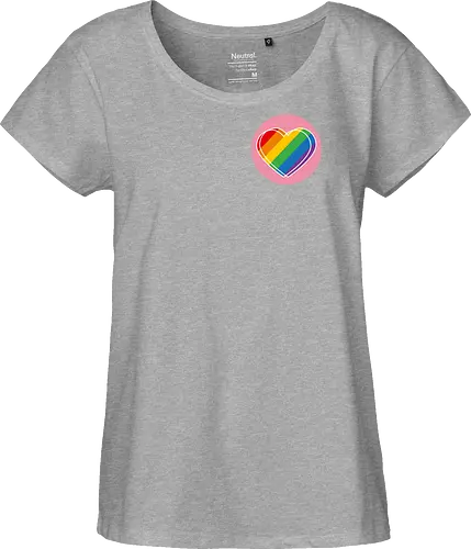 Pride Herz - Pocket - Kreis - Fairtrade Girl Shirt
