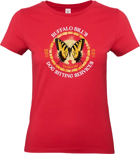Buffalo Bills Services - Buffalo bill, horror, 1991, butterfly, body lotion, precious, dog, Bichon Frise, cannibal - Standard T-Shirt (Frauen)