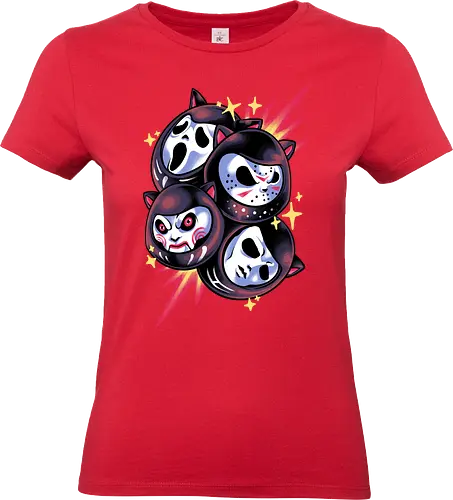 darkness daruma - horror, halloween, cool, cute, fun, funny, daruma, japanese, ghostface, jigsaw - Standard T-Shirt (Frauen)