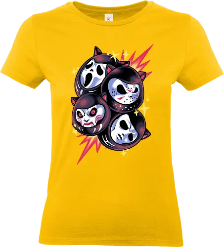 darkness daruma - horror, halloween, cool, cute, fun, funny, daruma, japanese, ghostface, jigsaw - Standard T-Shirt (Frauen)