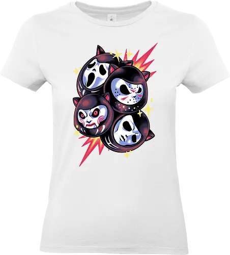 darkness daruma - horror, halloween, cool, cute, fun, funny, daruma, japanese, ghostface, jigsaw - Standard T-Shirt (Frauen)