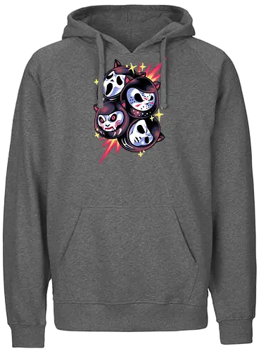 darkness daruma - horror, halloween, cool, cute, fun, funny, daruma, japanese, ghostface, jigsaw - Fairtrade Hoodie