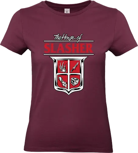 house of slasher - horror, halloween, cool, cute, fun, funny, daruma, japanese, ghostface, jigsaw - Standard T-Shirt (Frauen)