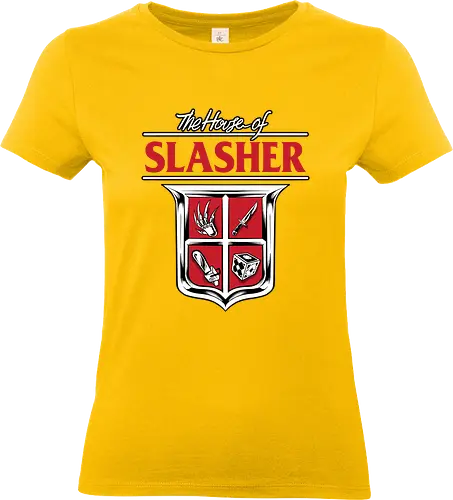 house of slasher - horror, halloween, cool, cute, fun, funny, daruma, japanese, ghostface, jigsaw - Standard T-Shirt (Frauen)