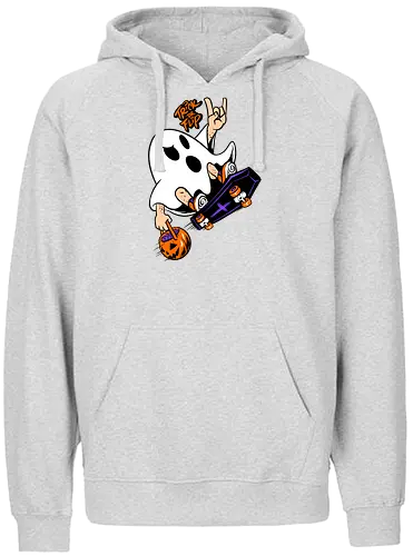 trick or flip  - horror, halloween, cool, cute, fun, Pen and Paper, game, plant, cartoon, monster - Fairtrade Hoodie