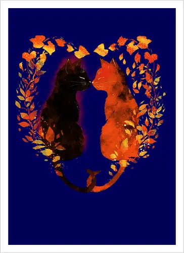 Cats,fall and love