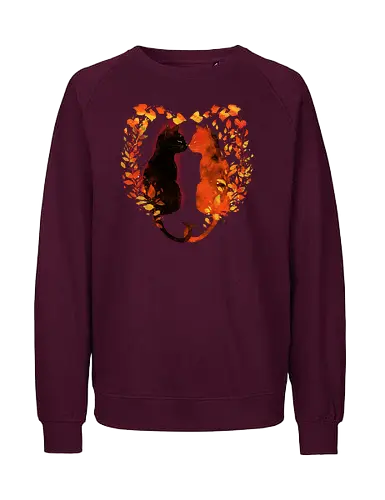 Cats,fall and love - cats, love, fall season, autumn, nature - Fairtrade Sweatshirt