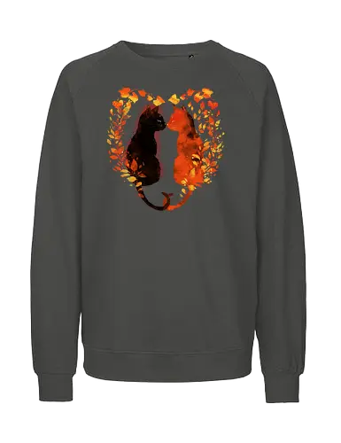 Cats,fall and love - cats, love, fall season, autumn, nature - Fairtrade Sweatshirt
