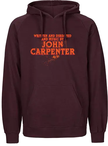 Written and directed and music by John Carpenter - John Carpenter, Written and Directed By, Music, Retro, Vintage, Horror Halloween, 70s, 80s - Fairtrade Hoodie