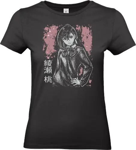 Girl with Psychokinesis - psychokinesis, alien, ghost, spirits, yokai, silhouette, figure, sketch, pink, dark, raw, splatter, girl, anime, manga, xmorfina - Standard T-Shirt (Frauen)