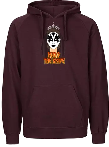 Kiss The Bride Rock Art - funny, gaming, anime, nerd, television, joke, meme, vintage, funny quote, memes, funnytee, funny pop, humor, parody, geek - Fairtrade Hoodie