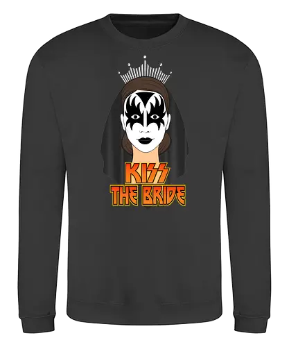 Kiss The Bride Rock Art - funny, gaming, anime, nerd, television, joke, meme, vintage, funny quote, memes, funnytee, funny pop, humor, parody, geek - Sweatshirt