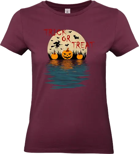 Trick Or Treat Halloween Art - halloween, funny halloween, funny quote, geek, happy halloween, humor, joke, meme, memes, nerd, parody, spooky, trick or treat, vintage halloween art - Standard T-Shirt (Frauen)