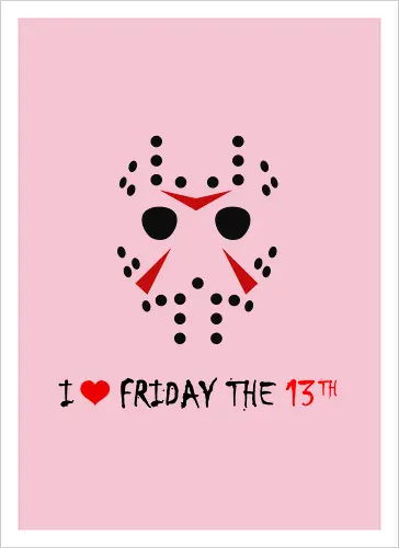 I Love Friday The 13th Vintage Art