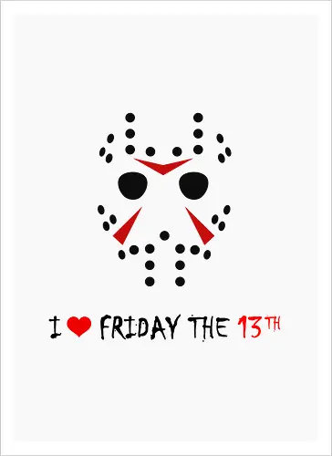 I Love Friday The 13th Vintage Art