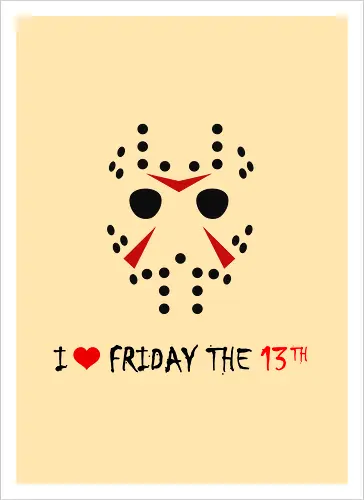 I Love Friday The 13th Vintage Art