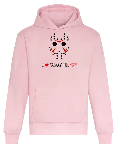 I Love Friday The 13th Vintage Art - funny, friday the 13th, funny halloween, funny pop, funny quote, geek, halloween, happy halloween, horror movie, joke, meme, nerd, parody, vintage, camp crystal lake - Heavyweight Hoodie