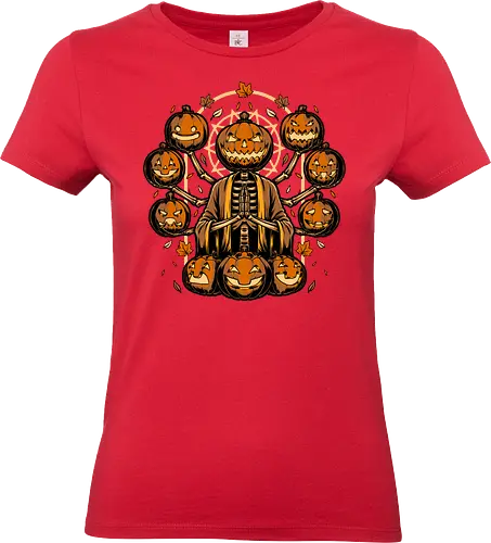 Halloween Pumpkin God - Halloween, holiday, october, spooky, trick or treat, pumpkin, Scary, Spooky, Creepy, Skull, autumn - Standard T-Shirt (Frauen)