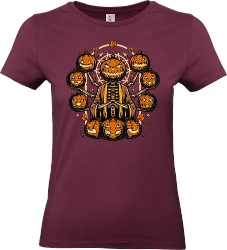 Halloween Pumpkin God - Halloween, holiday, october, spooky, trick or treat, pumpkin, Scary, Spooky, Creepy, Skull, autumn - Standard T-Shirt (Frauen)