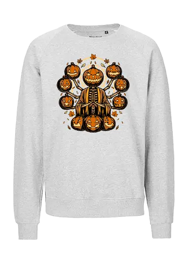 Halloween Pumpkin God - Halloween, holiday, october, spooky, trick or treat, pumpkin, Scary, Spooky, Creepy, Skull, autumn - Fairtrade Sweatshirt