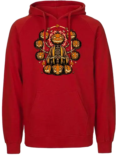 Halloween Pumpkin God - Halloween, holiday, october, spooky, trick or treat, pumpkin, Scary, Spooky, Creepy, Skull, autumn - Fairtrade Hoodie