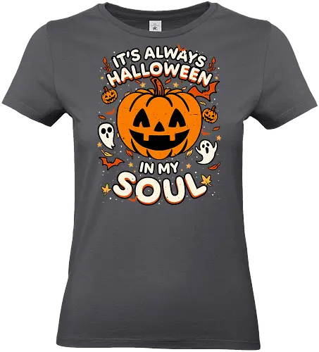 Halloween Soul Pumpkin - Halloween, Spooky, Spooky Season, Mystery, Candy, Candy Corn, Horror, October, Surprise, fall, autumn, leaves, ghost, ghosts, lettering, horror - Standard T-Shirt (Frauen)