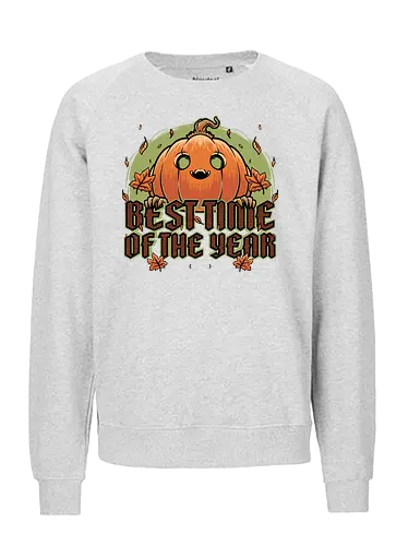 Pumpkin Autumn Halloween - Halloween, Pumpkin Autumn, fall, holiday, october, Cute, fun, funny, spooky, creepy, scary, trick or treat, leaves - Fairtrade Sweatshirt