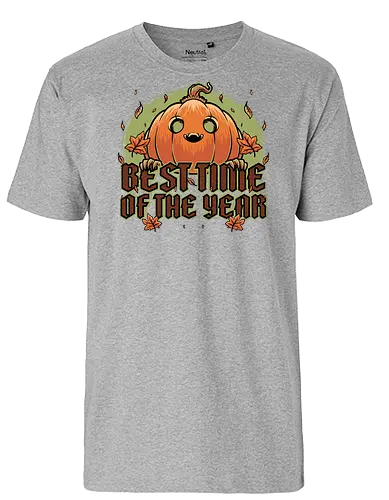 Pumpkin Autumn Halloween - Halloween, Pumpkin Autumn, fall, holiday, october, Cute, fun, funny, spooky, creepy, scary, trick or treat, leaves - Fairtrade T-Shirt