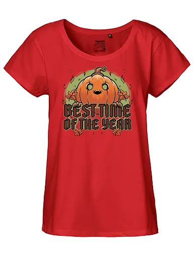 Pumpkin Autumn Halloween - Halloween, Pumpkin Autumn, fall, holiday, october, Cute, fun, funny, spooky, creepy, scary, trick or treat, leaves - Fairtrade Girl Shirt