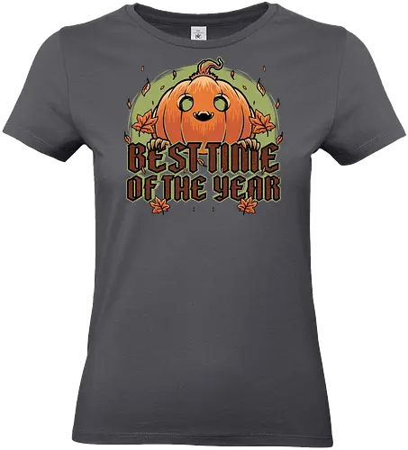 Pumpkin Autumn Halloween - Halloween, Pumpkin Autumn, fall, holiday, october, Cute, fun, funny, spooky, creepy, scary, trick or treat, leaves - Standard T-Shirt (Frauen)