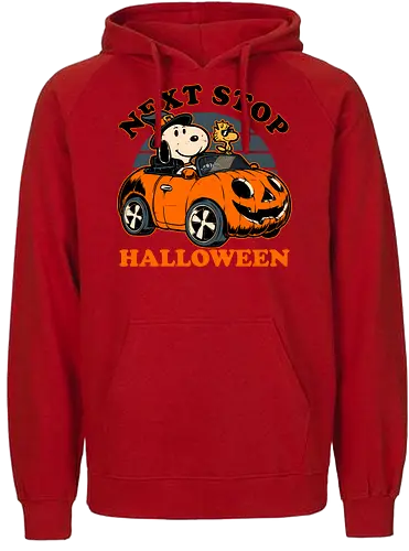 Spooky Beagle Car - halloween, holiday, october, spooky, trick or treat, Vintage, Retro Vintage, classic, Scary, creepy, dog, pet, beagle, bird, car, pumpkin, peanuts, woodstock - Fairtrade Hoodie