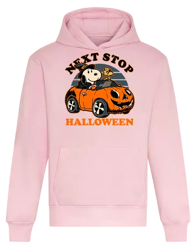 Spooky Beagle Car - halloween, holiday, october, spooky, trick or treat, Vintage, Retro Vintage, classic, Scary, creepy, dog, pet, beagle, bird, car, pumpkin, peanuts, woodstock - Heavyweight Hoodie