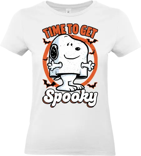 Spooky Beagle Halloween - Halloween, Spooky, Spooky Season, Mystery, Candy, Horror, October, Surprise, creepy, ghost, trick or treat, cute, boo, pet, beagle, dog, comic, bat, bats, peanuts - Standard T-Shirt (Frauen)