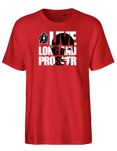 Live Long And...Beyond!!! - nerd, trekkie, joke, gaming, anime, nerd, television, joke, meme, vintage, funny quote, memes, funnytee, funny pop, humor, parody, geek, Space, spock, sci-fi, sci-fi movies, geek - Fairtrade T-Shirt