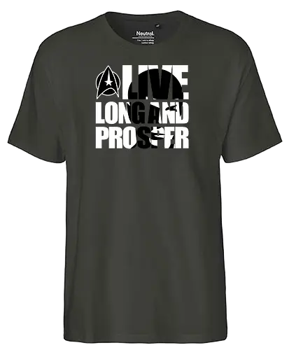 Live Long And...Beyond!!! - nerd, trekkie, joke, gaming, anime, nerd, television, joke, meme, vintage, funny quote, memes, funnytee, funny pop, humor, parody, geek, Space, spock, sci-fi, sci-fi movies, geek - Fairtrade T-Shirt