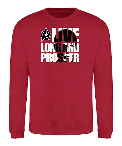 Live Long And...Beyond!!! - nerd, trekkie, joke, gaming, anime, nerd, television, joke, meme, vintage, funny quote, memes, funnytee, funny pop, humor, parody, geek, Space, spock, sci-fi, sci-fi movies, geek - Sweatshirt