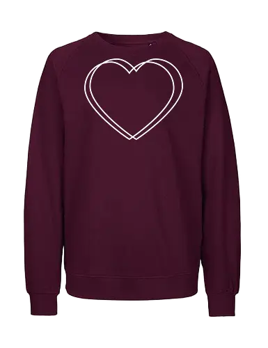 VVP Herz - weiß - Fairtrade Sweatshirt
